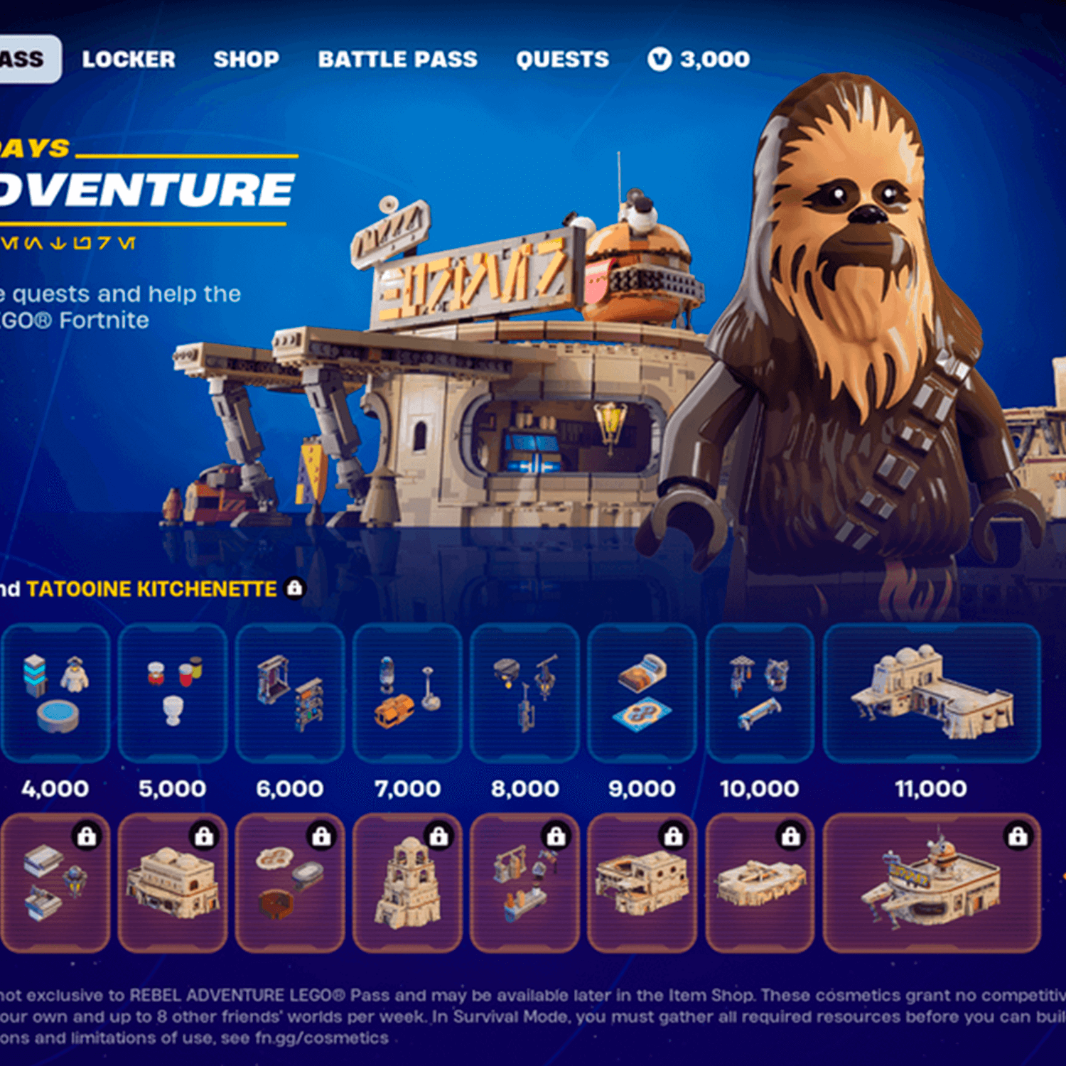 LEGO Fortnite x Star Wars: Pase de aventura rebelde, misiones y recompensas